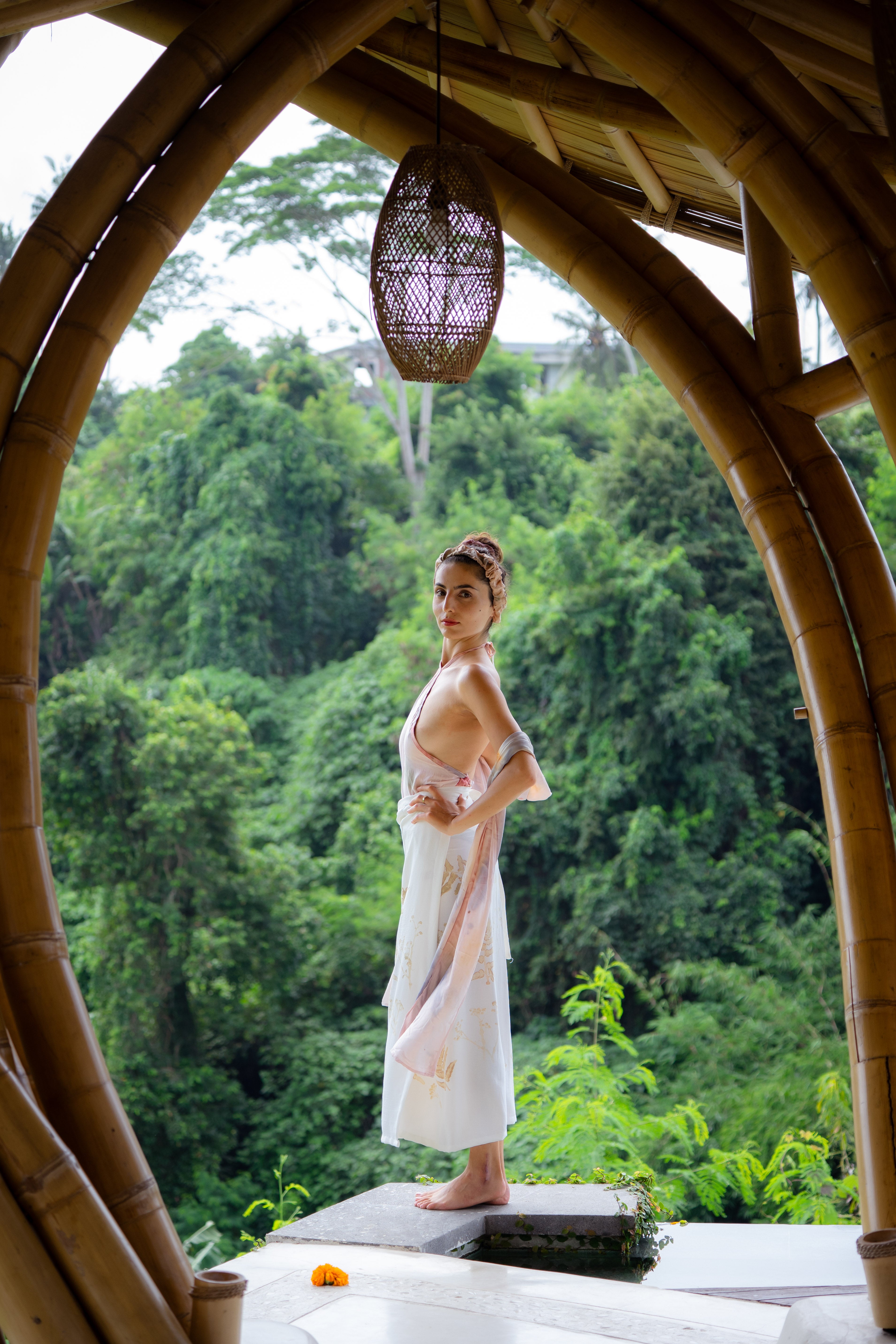 Tirta Puspa Pink & Blue Cotton Silk Tank Top